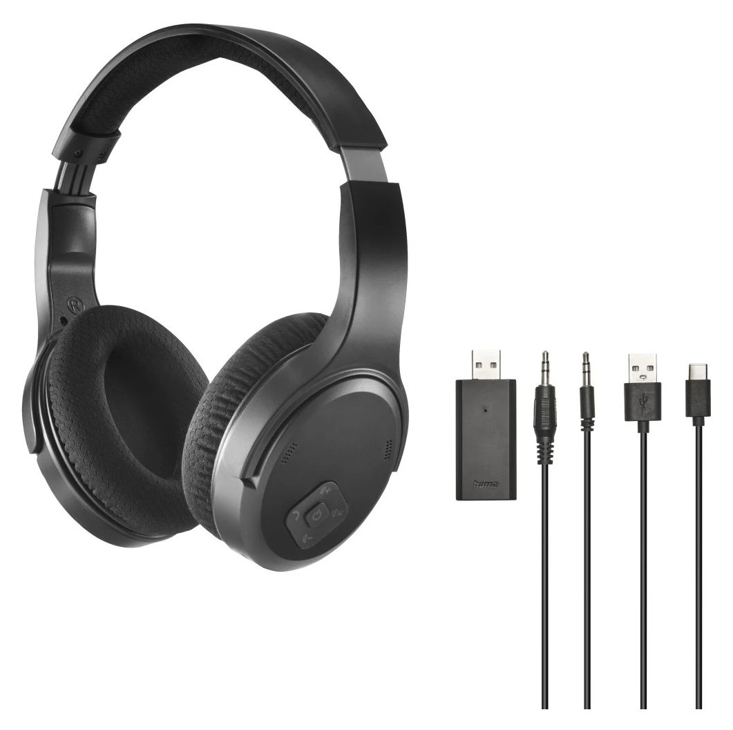 221847 Fernseh Over Ear Bluetooth Kopfhörer kabelgebunden&kabellos 16 h Laufzeit  (Schwarz) 