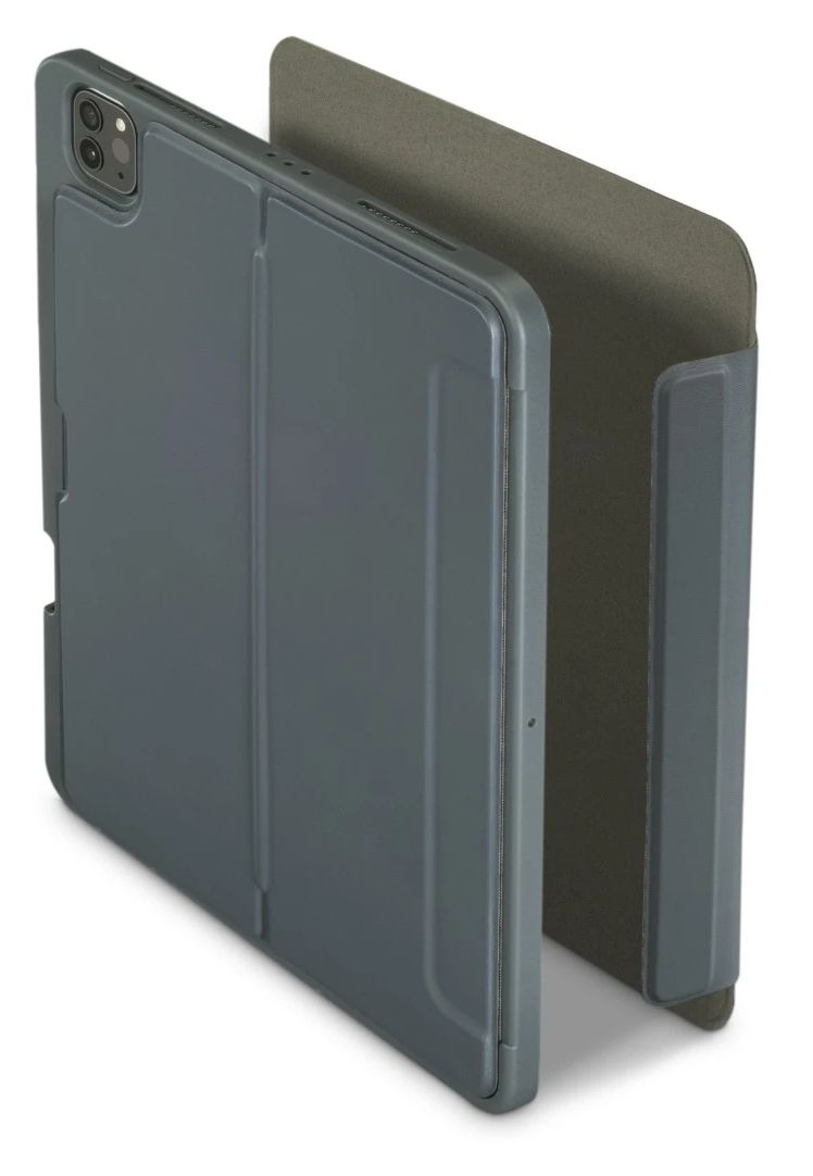 227048 Stand Folio Folio aus Kunststoff für Apple iPad Pro 11" (2024) bis 27,9 cm (11") Schmutzabweisend, Staubresistent, Kratzresistent mit Magnetverschluss (Grau) 