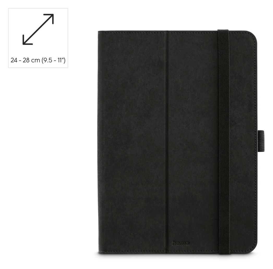 227070 Velvet Folio aus Kunststoff für Jede Marke bis 27,9 cm (11") Kratzresistent mit Elastikband (Schwarz) 