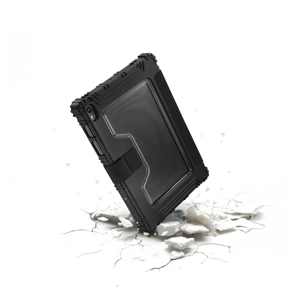 227091 Protection Folio aus Polycarbonat (PC), Polyurethan für Samsung Galaxy Tab A11+ / A9+ bis 27,9 cm (11") Schmutzabweisend, Staubresistent, Schlagfest, Kratzresistent, Schockresistent mit Magnetverschluss (Schwarz) 