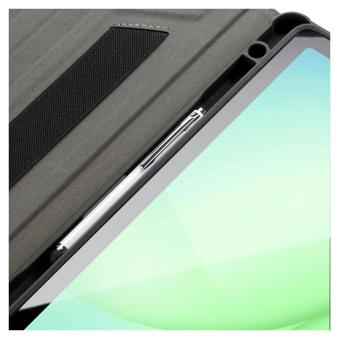 231044 Rotation Folio aus Polypropylenkarbonat (PPC), Polyurethan, Thermoplastische Polyurethane (TPU) für Samsung Galaxy Tab A9+/A11+ bis 27,9 cm (11") Schlagfest, Kratzresistent mit Magnetverschluss (Anthrazit) 