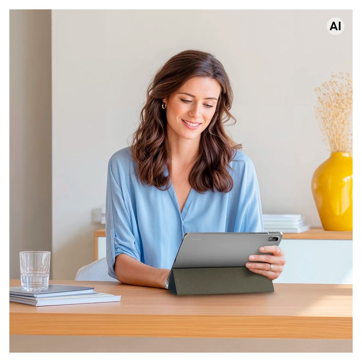 231052 Fold Clear Folio aus Kunststoff für Samsung Galaxy Tab S12+ 12.6" bis 32 cm (12.6") Schmutzabweisend, Staubresistent, Kratzresistent (Dunkelblau) 