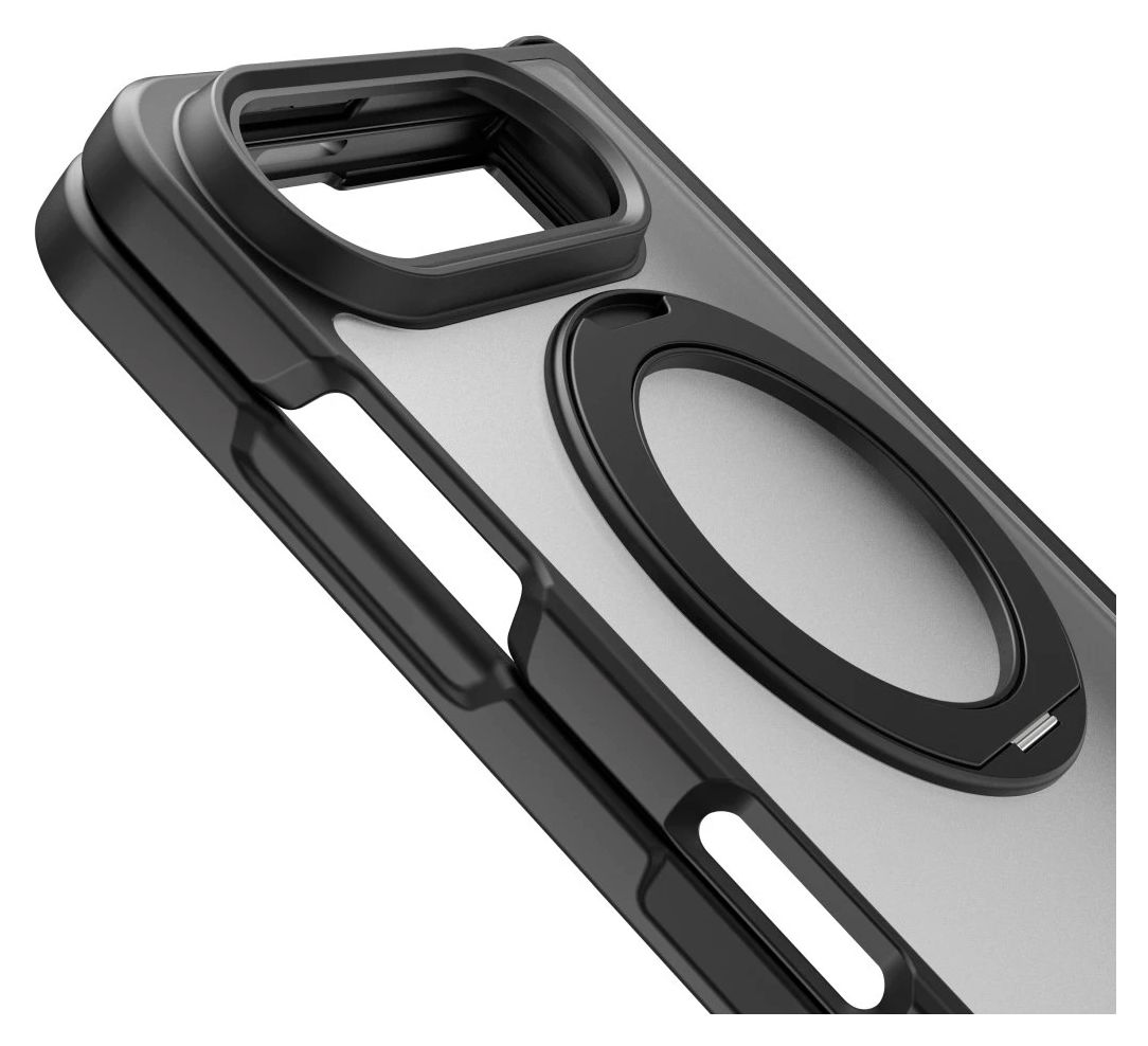 232490 Mag Hybrid Stand Cover für Apple iPhone Duo  (Schwarz) 