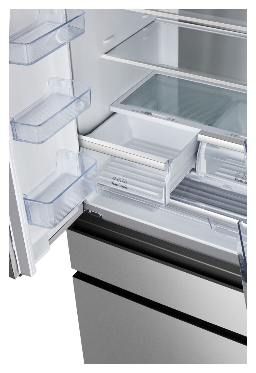 RF540N4SBI2 Side-by-Side Kühl-/ Gefrierkombination French Door 302 l / 128 l 310 kWh NoFrost 1817 mm x 794 mm  (Grau, Edelstahl) 