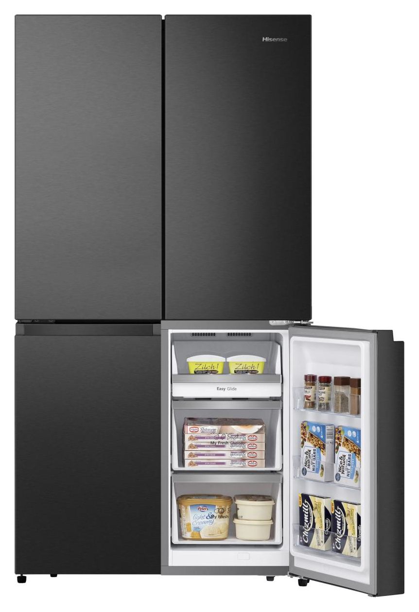 RQ758N4SAFE Side-by-Side Kühl-/ Gefrierkombination French Door 393 l / 95 l 320 kWh NoFrost 1785 mm x 912 mm  (Schwarz) 