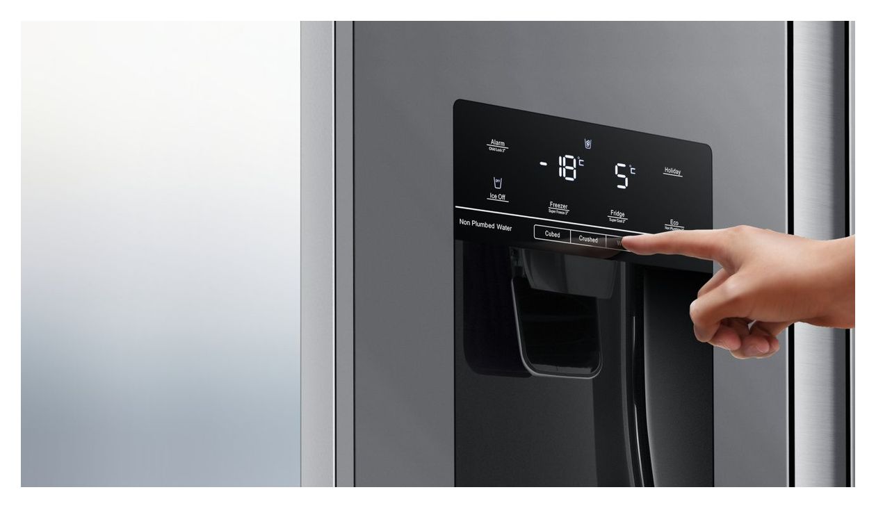 RS694N4TIE Side-by-Side Kühl-/ Gefrierkombination 371 l / 191 l 323 kWh NoFrost 1786 mm x 910 mm  (Edelstahl) 