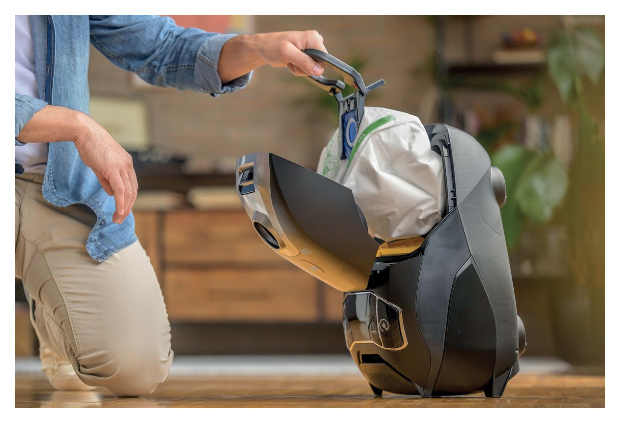 HE720PET Bodenstaubsauger mit Staubbeutel 850 W EPA  (Schwarz) 