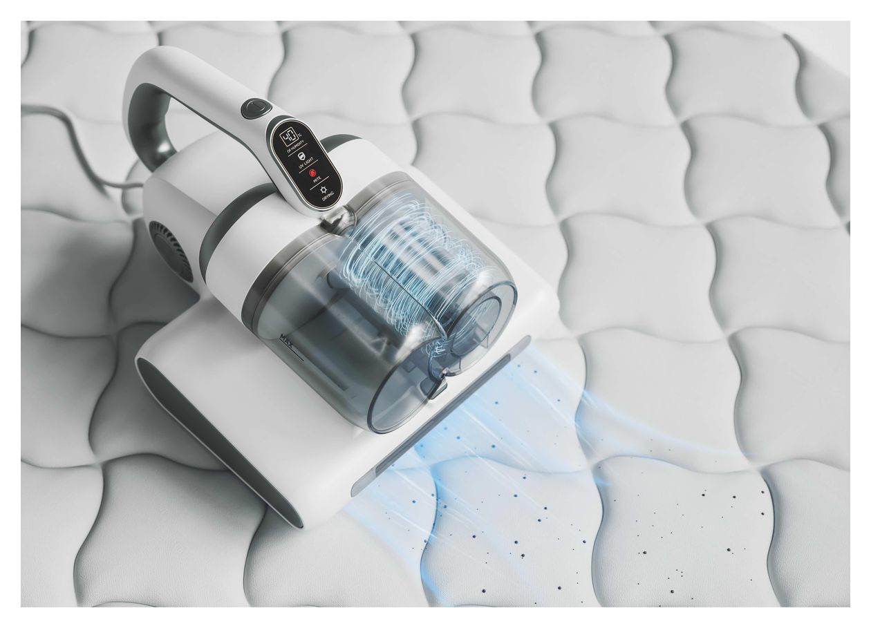 HMC510UV Milbensauger Handstaubsauger Beutellos Schaum  (Salbei, Weiß) 