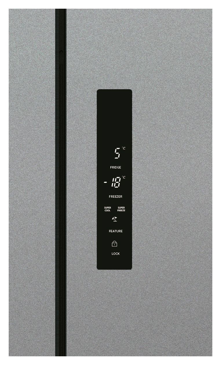 HSF818EXWD Side-by-Side Kühl-/ Gefrierkombination 284 l / 148 l 282 kWh NoFrost 1830 mm x 836 mm  (Edelstahl) 