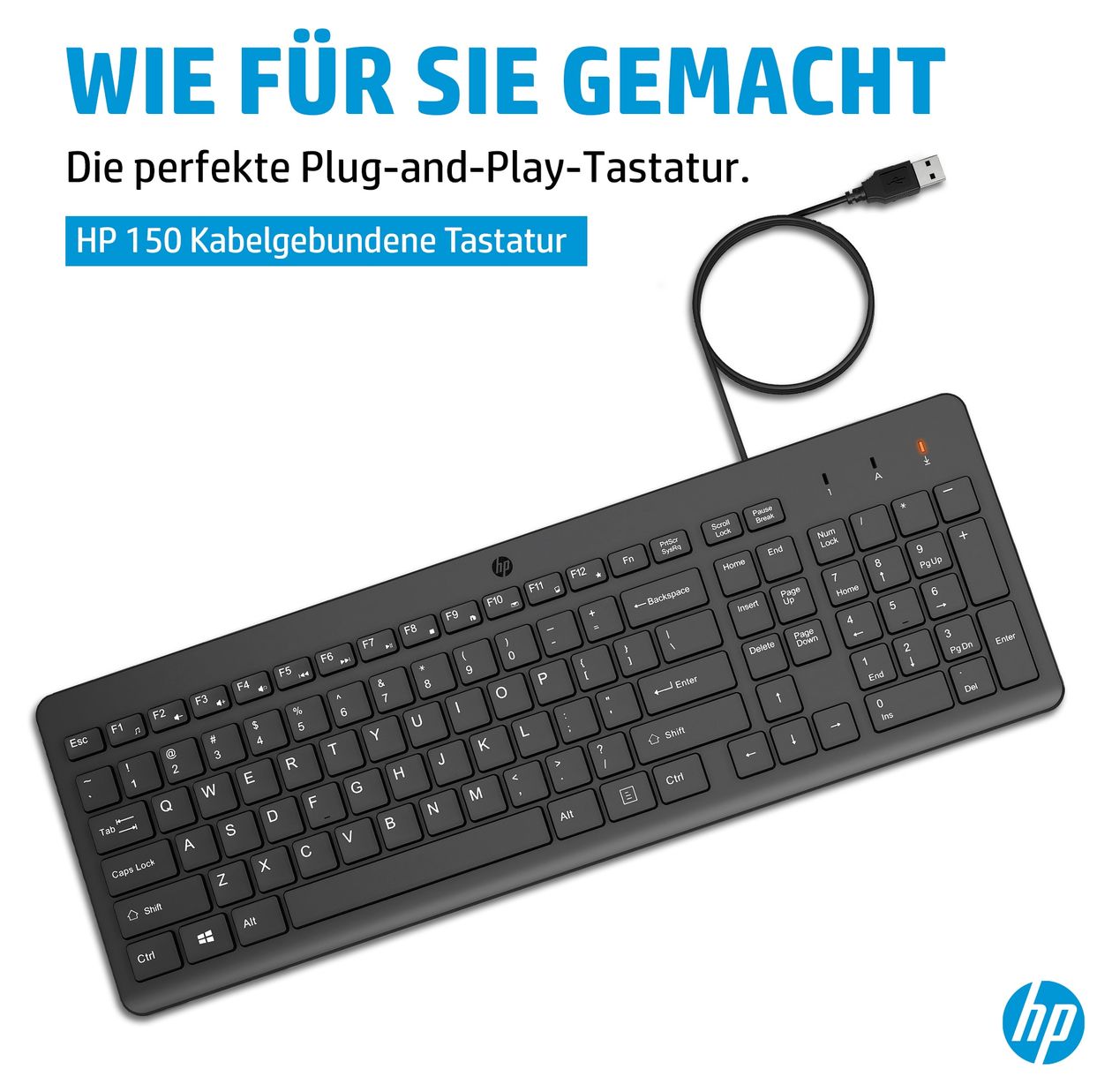 150 Universal Tastatur USB  (Schwarz) 