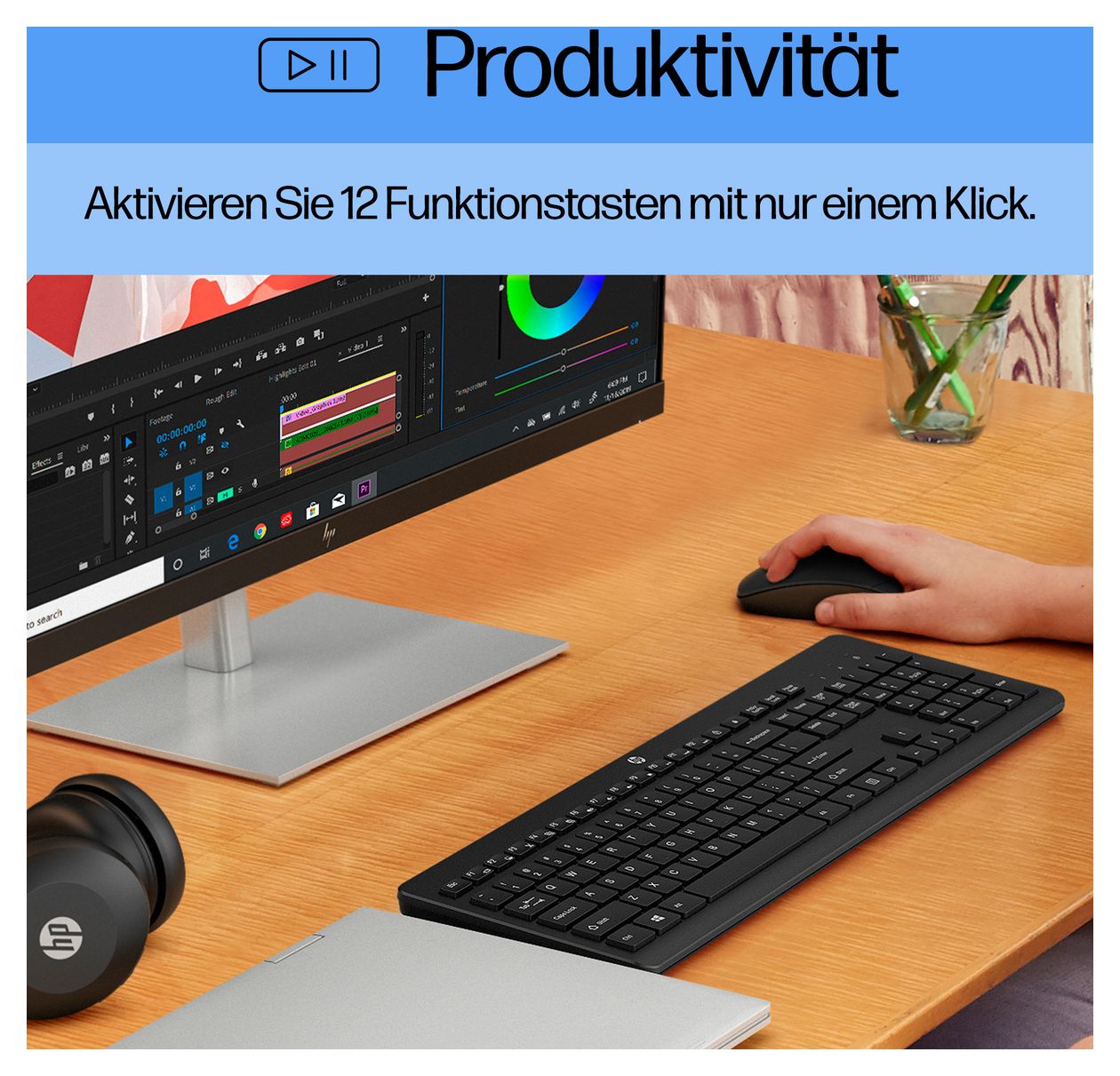 230 Universal Tastatur RF Wireless 2.4 GHz  (Schwarz) 