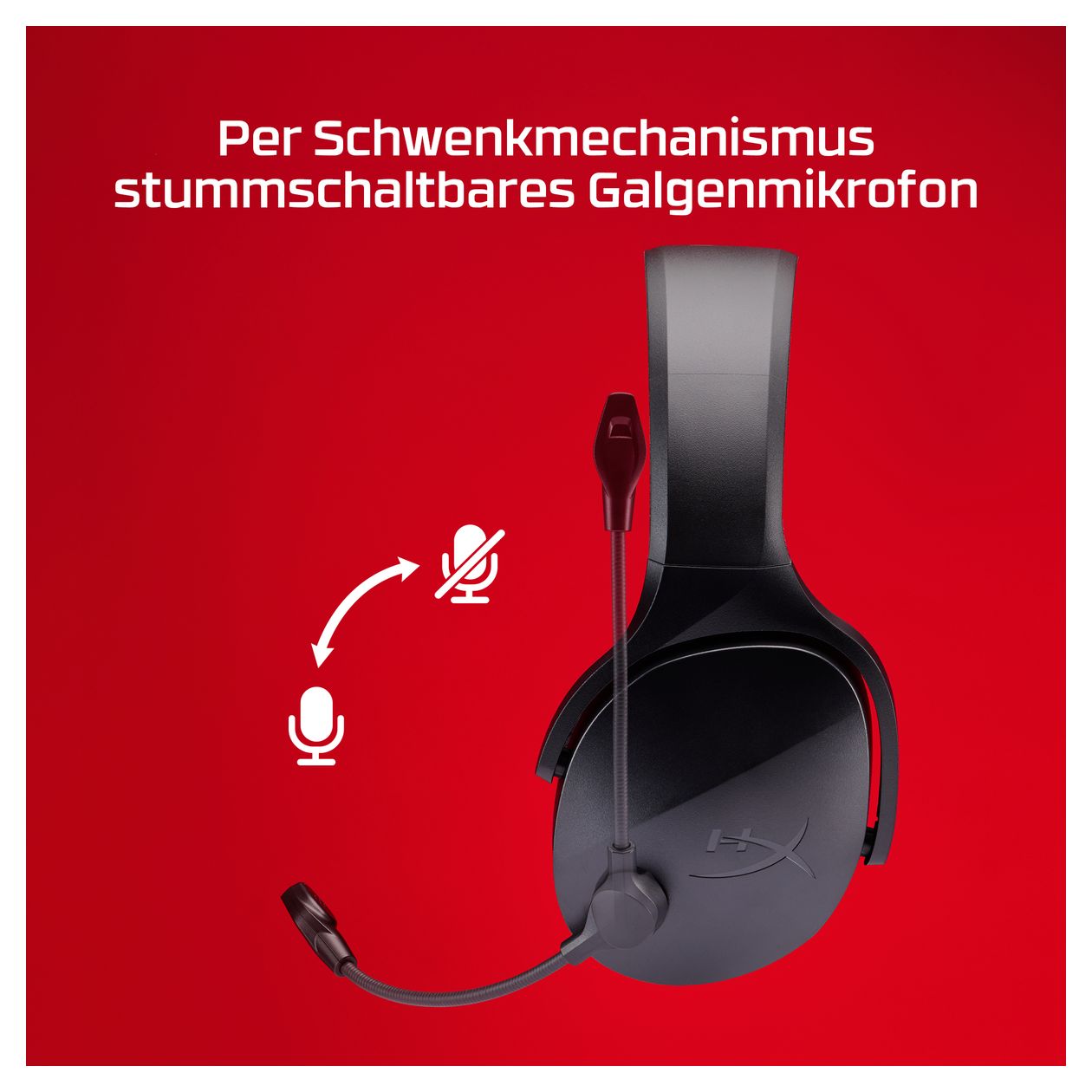 Cloud Jet Wireless Gaming-Headset Over Ear Bluetooth Kopfhörer kabellos USB Typ-A  (Schwarz) 