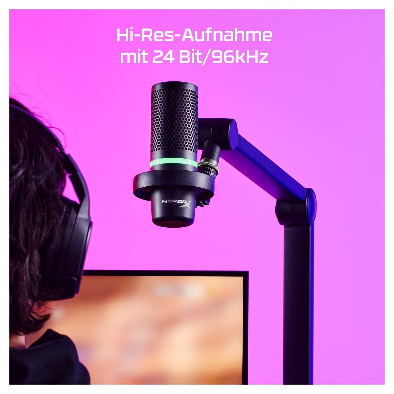 DuoCast Kabelgebunden Mikrofon für Spielkonsole 96 kHz USB  (Schwarz) 