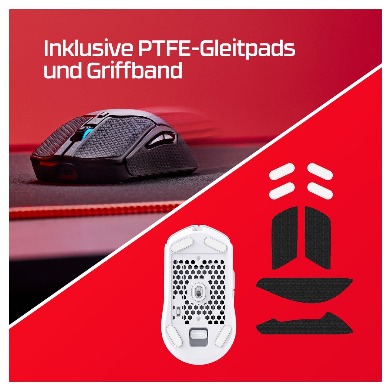 HyperX Pulsefire Haste 2 Wireless 26000 DPI Gaming Maus  (Weiß) 