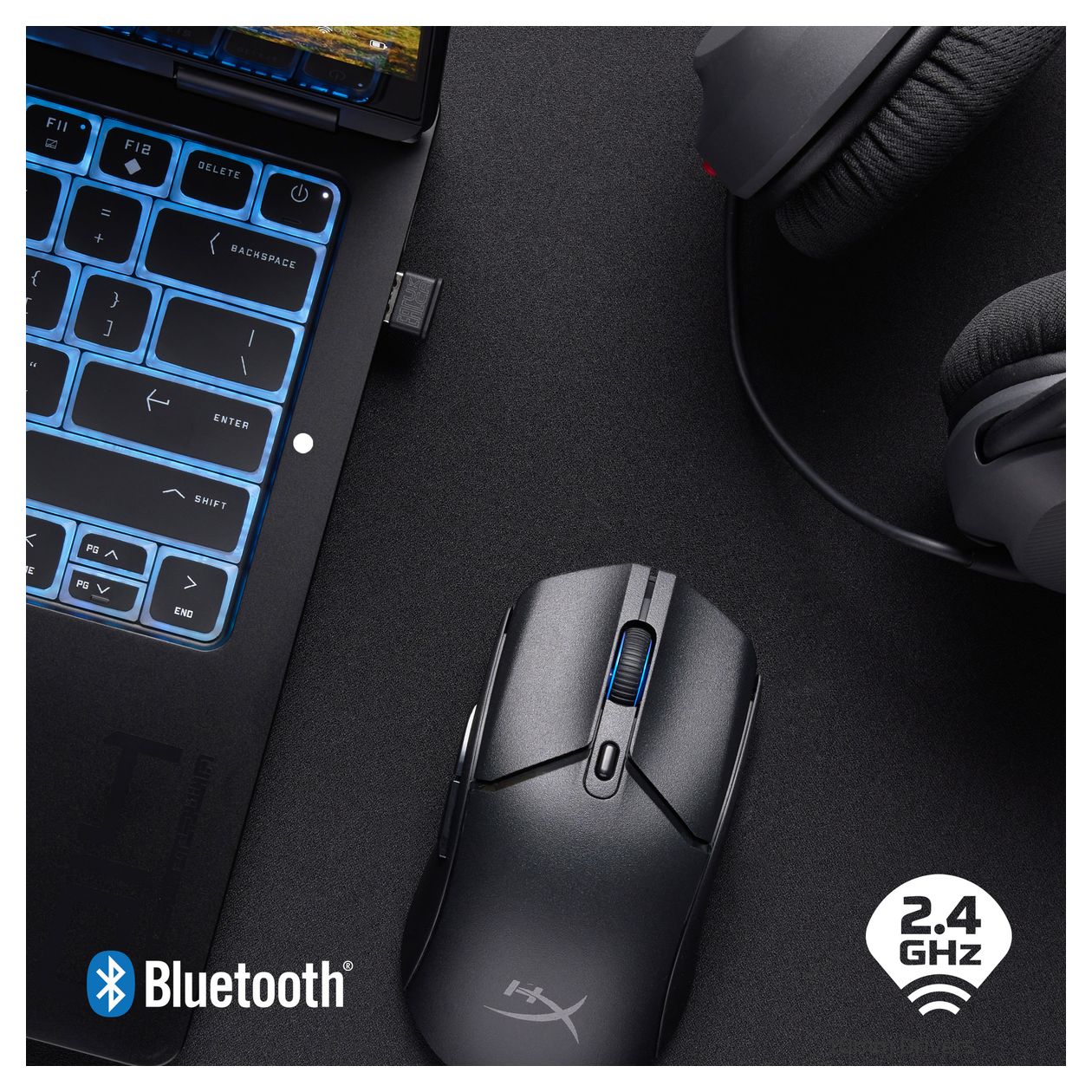 HyperX Pulsefire Haste 2 Core Wls – Gaming-Maus (Schwarz/Schwarz) 