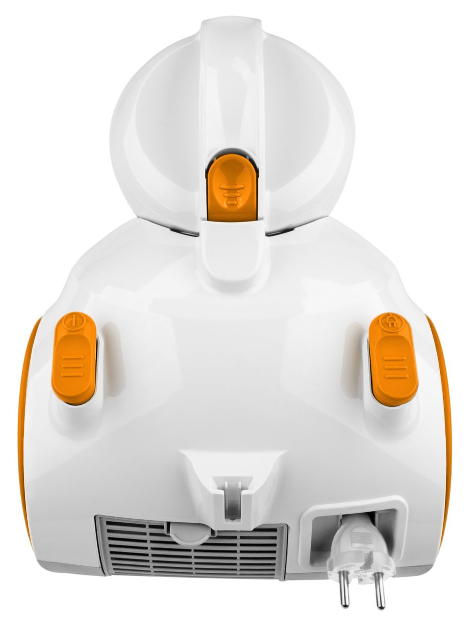 VC009 Bodenstaubsauger Beutellos 700 W HEPA  (Weiß, Orange) 