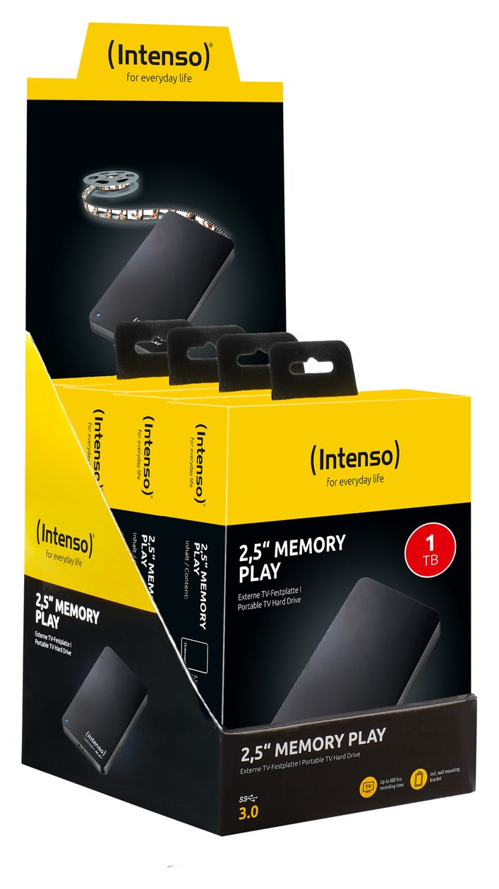 Memory Play 1 TB externe Festplatte 2.5"  (Schwarz) 