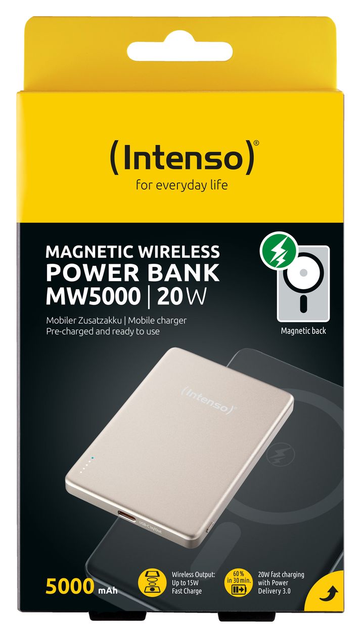 MW 5000 mAh Powerbank USB Typ-C Kabelloses Laden  (Champagner) 