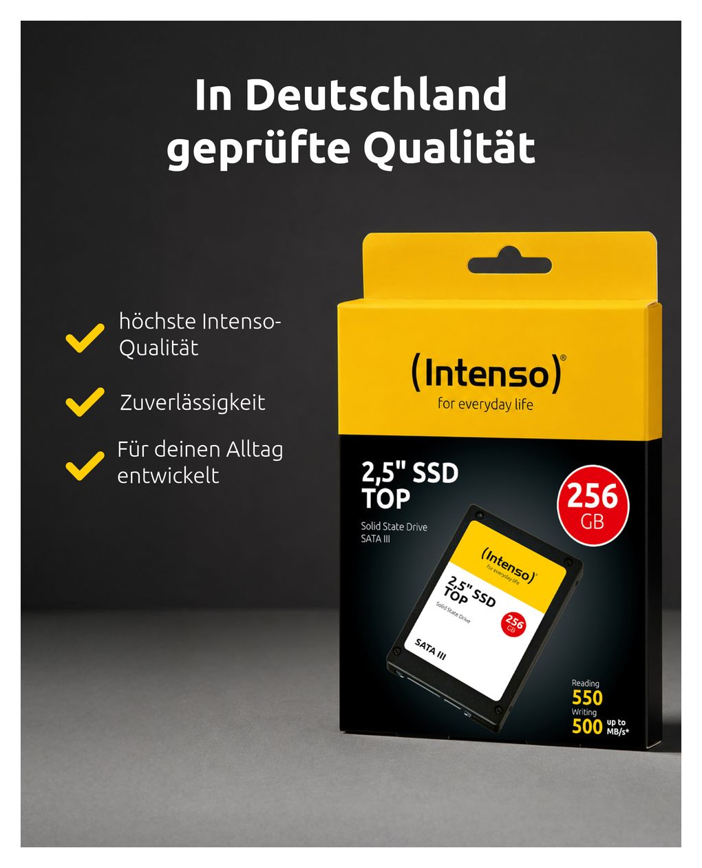 Top 256 GB SSD Serial ATA III 2.5"  (Schwarz) 