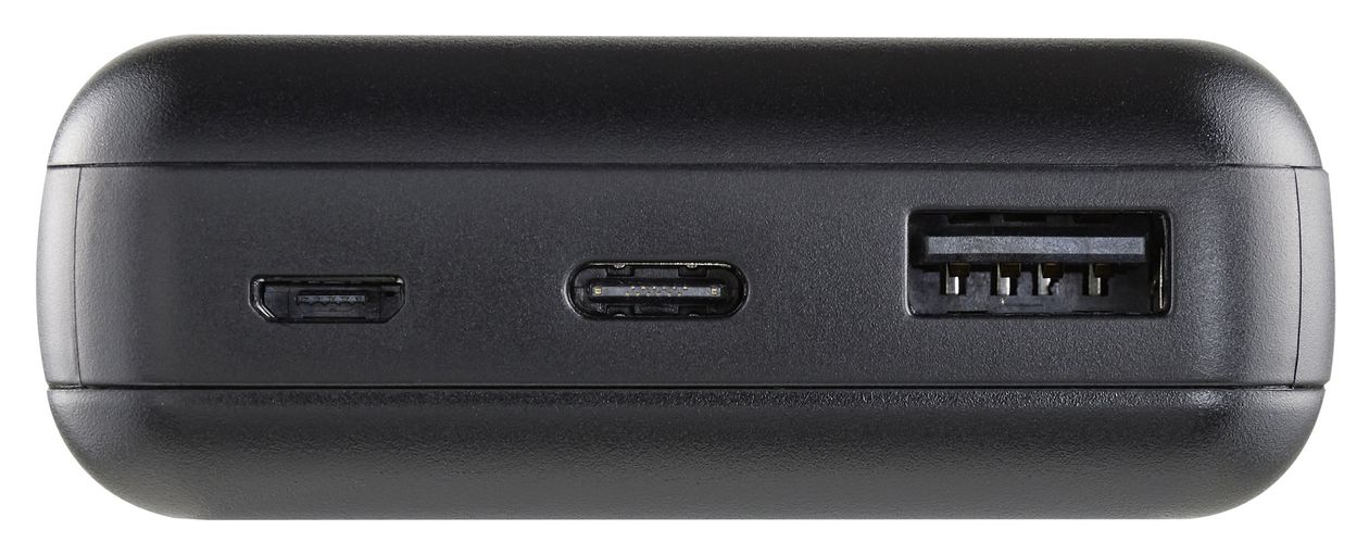 XS 10000 mAh Powerbank Micro-USB + USB Type-C  (Schwarz) 
