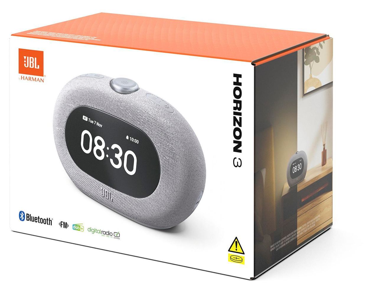 Horizon 3 Bluetooth DAB, DAB+, FM Radio Uhr  (Grau) 