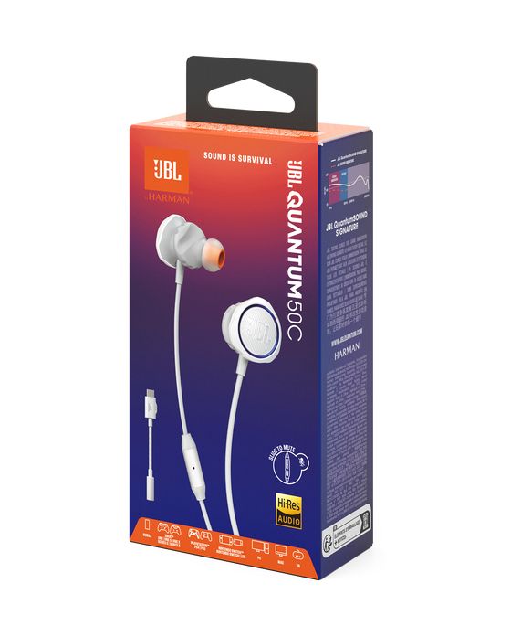 Quantum 50C In-Ear Kopfhörer Kabelgebunden  (Weiß) 