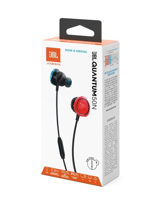 Quantum 50N In-Ear Kopfhörer Kabelgebunden  (Schwarz, Blau, Rot) 