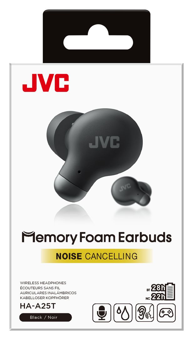 HA-A25T In-Ear Bluetooth Kopfhörer Kabellos TWS 7,5 h Laufzeit IPX4  (Schwarz) 