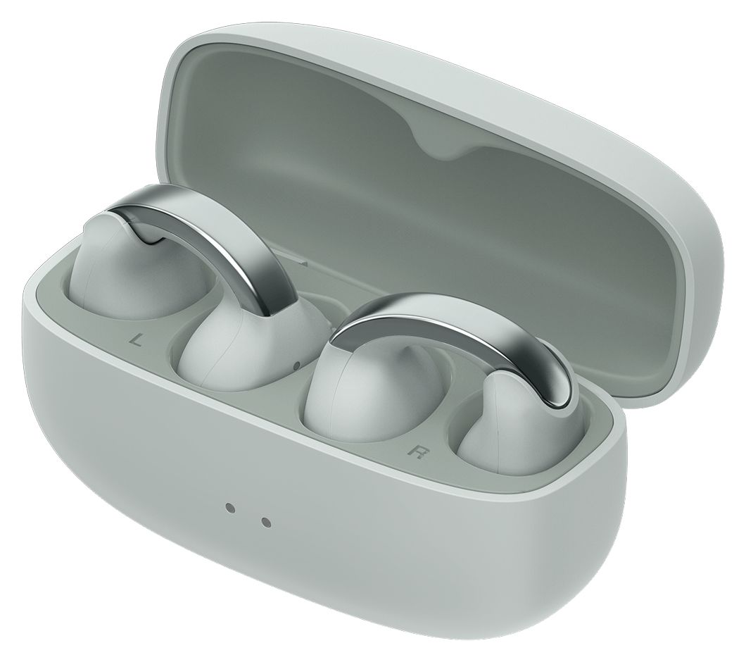 HA-NP1T In-Ear Bluetooth Kopfhörer Kabellos TWS IPX4 USB Typ-C  (Grau, Silber) 
