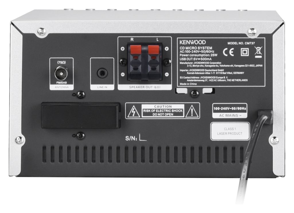 M-7000S-S Home-Audio-Minisystem DAB+, FM 30 W Bluetooth  (Silber) 