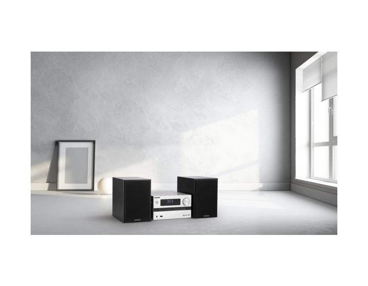 M-720DAB Heim-Audio-Mikrosystem DAB, DAB+, FM 25 W Bluetooth  (Schwarz, Silber) 