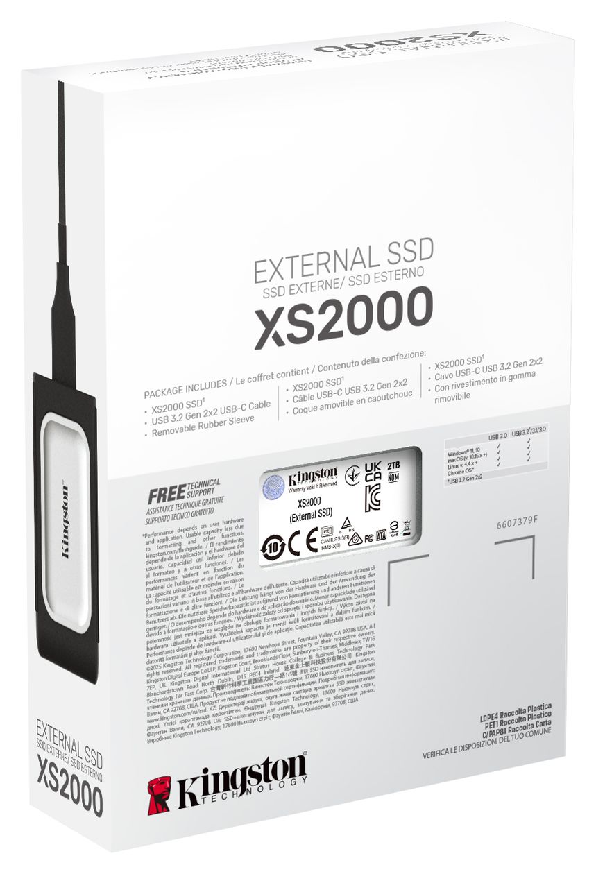 XS2000 2 TB SSD  (Schwarz, Silber) 