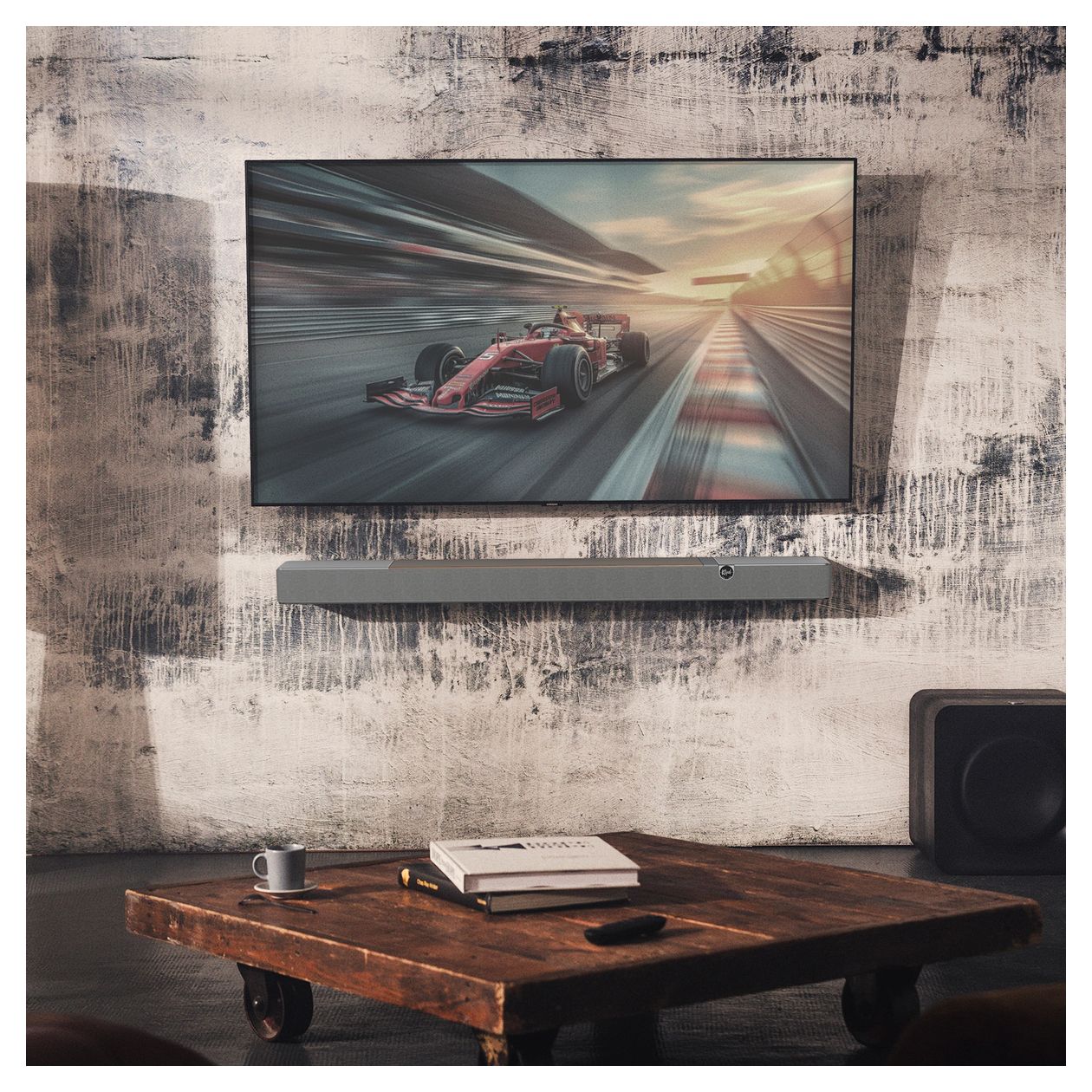 Flexus Core 200 Soundbar 100 W 3.1.2 Kanäle  (Grau, Walnuss) 