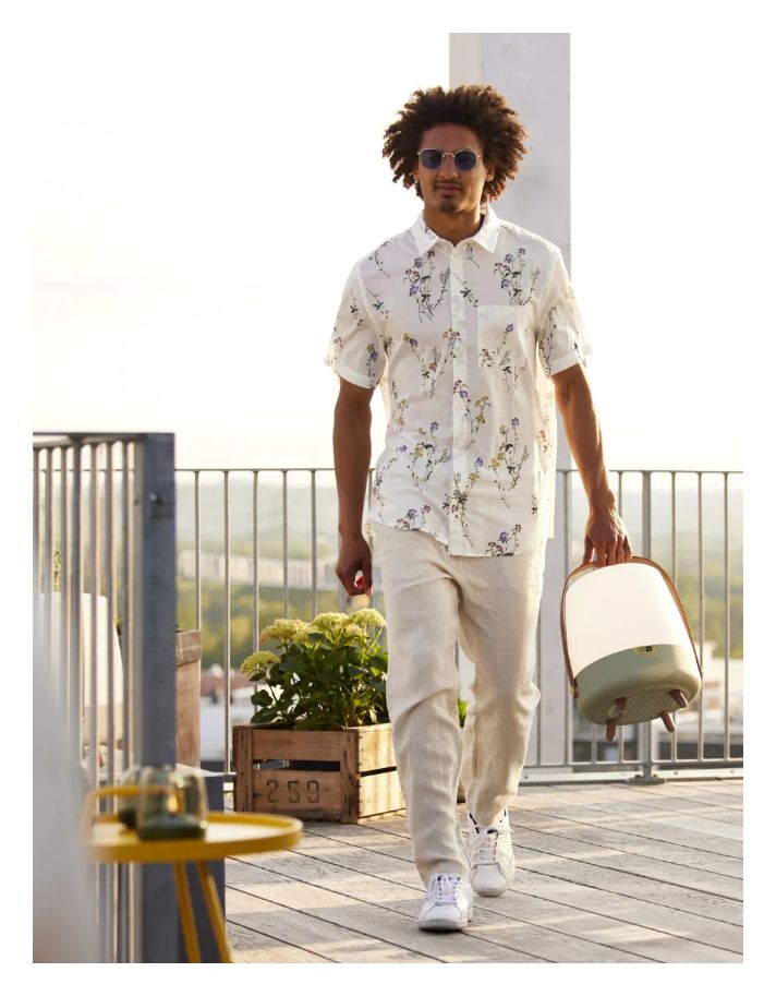 Lite-up Play 2.0 10 W Bluetooth Lautsprecher Laufzeit bis 11 h  (Grün, Weiß, Holz) 