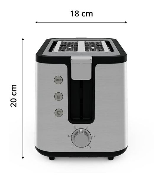 KH442D Control Line Toaster 850 W 2 Scheibe(n) 6 Stufen  (Edelstahl) 