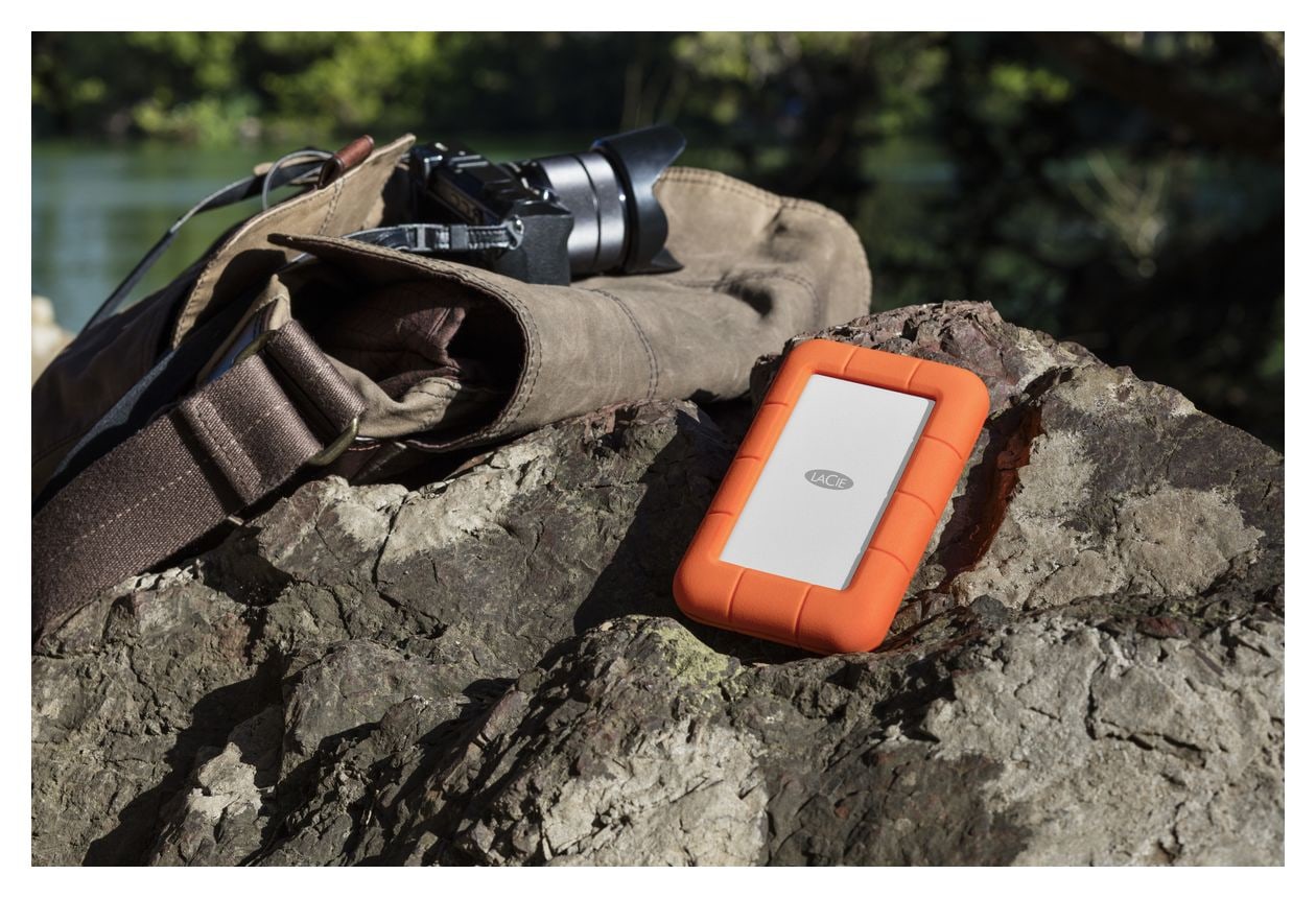Rugged 5 TB externe Festplatte USB Typ-C  (Grau, Gelb) 