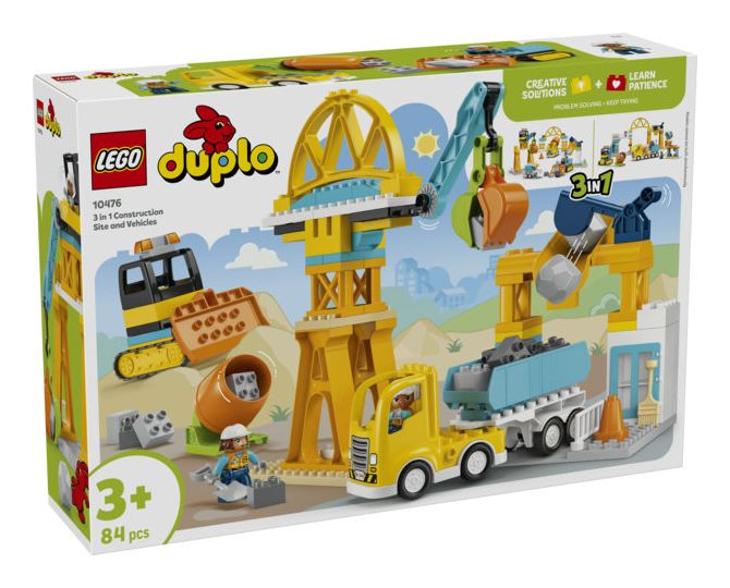 Baustelle mit Baufahrzeugen – 3-in-1-Set 