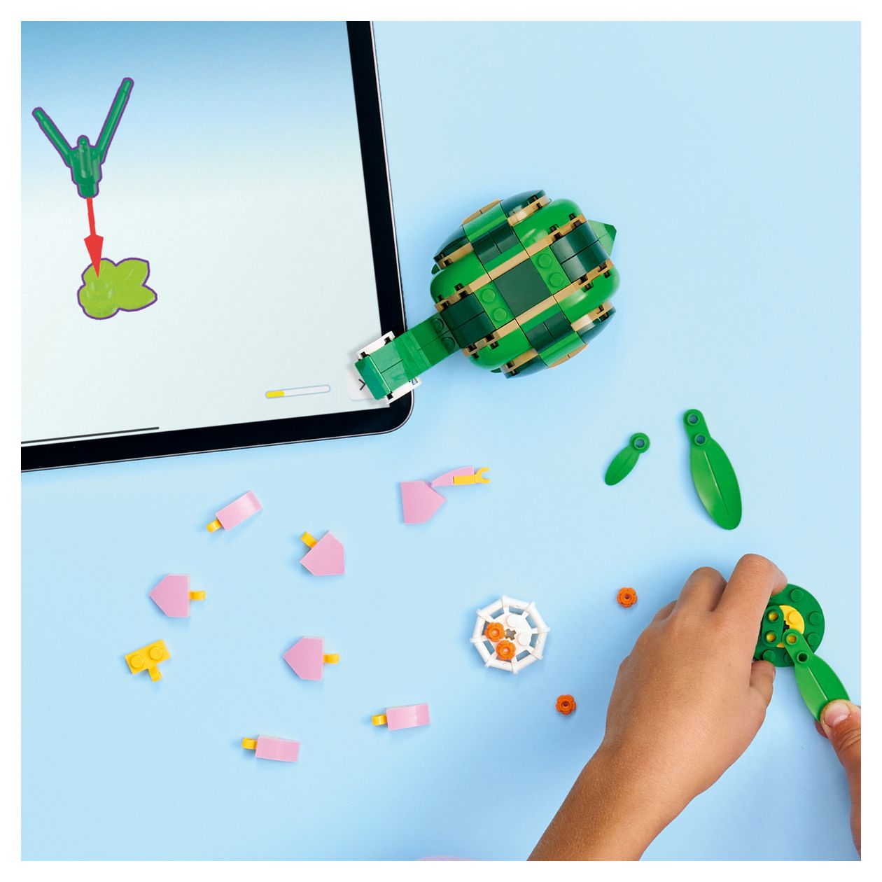 Creator 3-in-1 Schildkröte mit Seerose Bauset 124 Teile  (Mehrfarbig) 