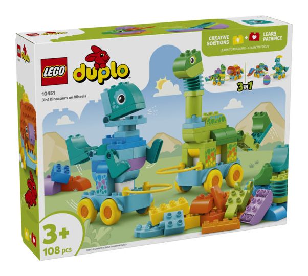 Dinos auf Rädern 3-in-1-Set 