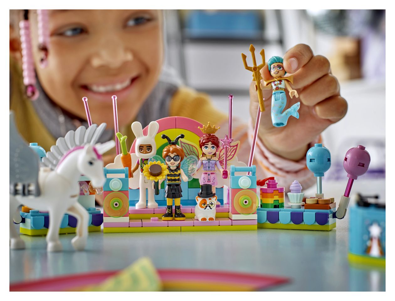 Kostümparty mit Einhorn und Fee 