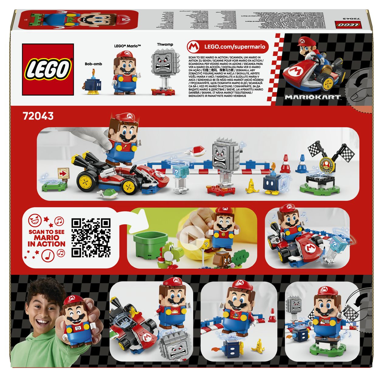 Mario Kart™ – Interaktiver LEGO® Mario™ & Standard-Kart 