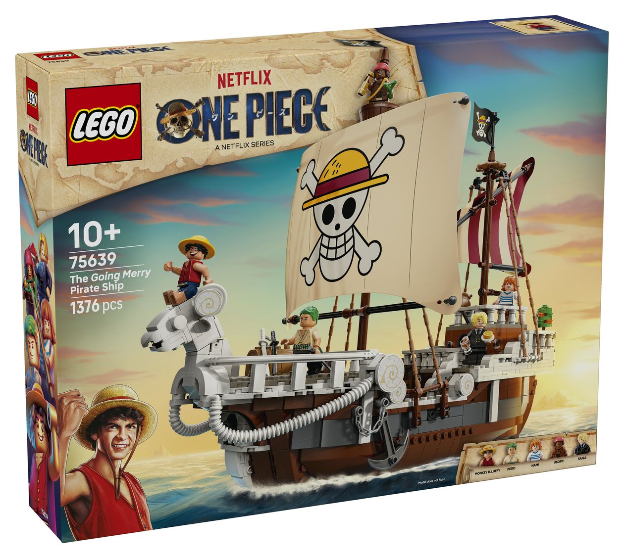 ONE PIECE Das Piratenschiff Flying Lamb Bauset 1376 Teile  (Mehrfarbig) 