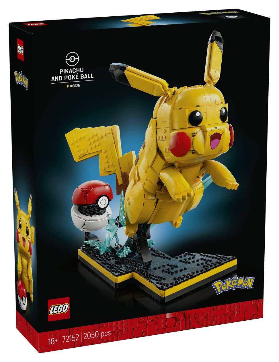 Pokemon Pikachu und Pokeball Bauset 2050 Teile  (Mehrfarbig) 