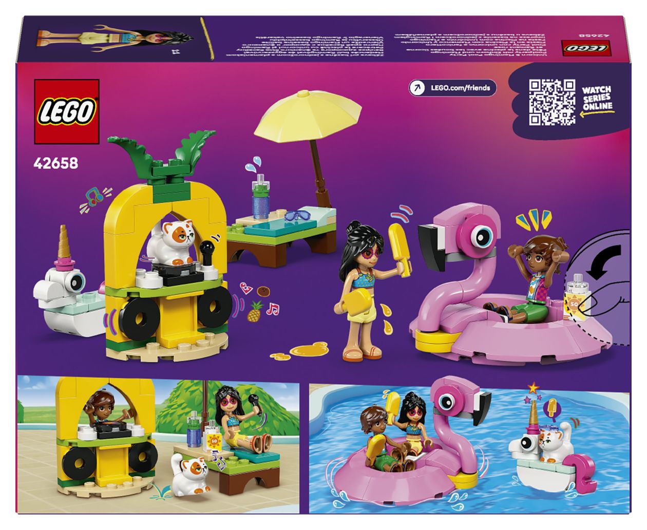 Poolparty mit Einhorn und Flamingo 