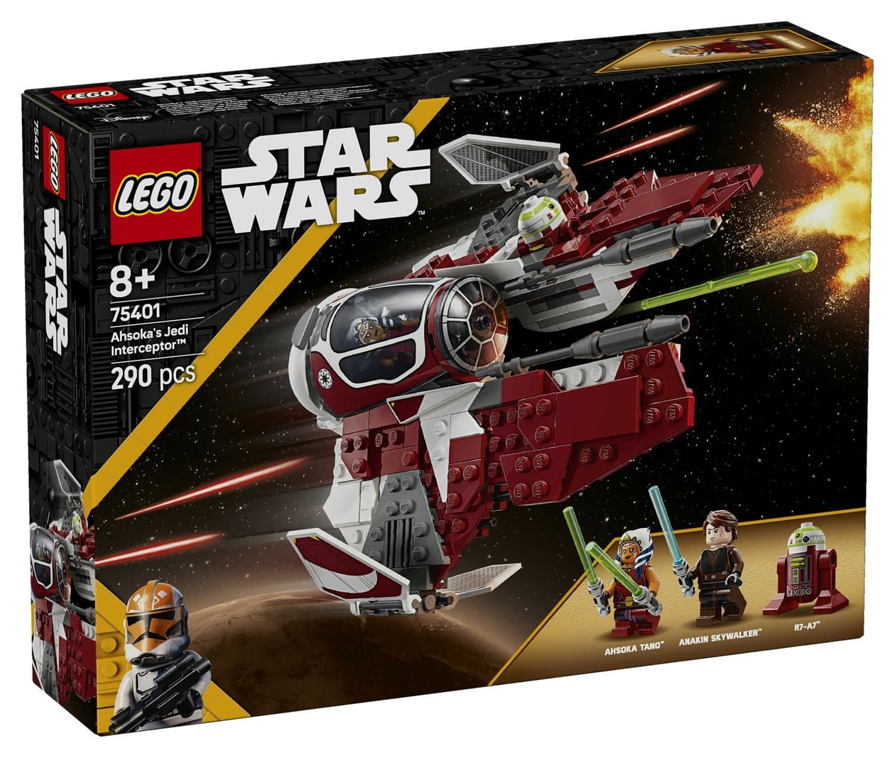 Star Wars Ahsokas Jedi Interceptor Bauset 290 Teile  (Mehrfarbig) 