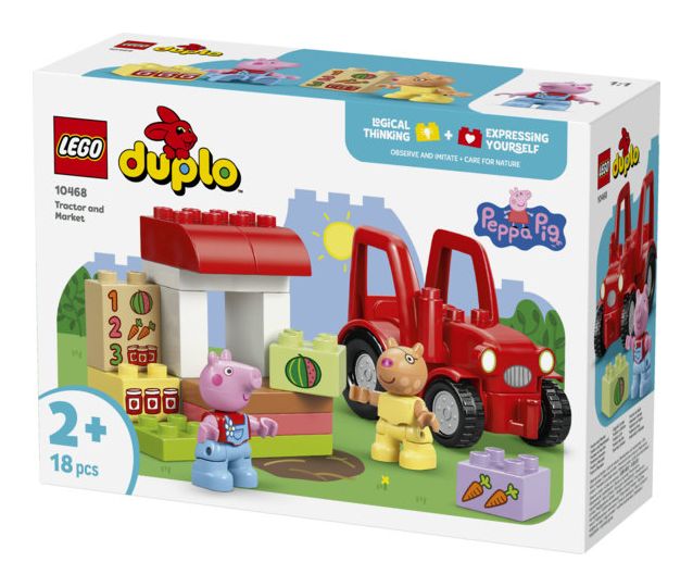 Traktor und Marktstand 