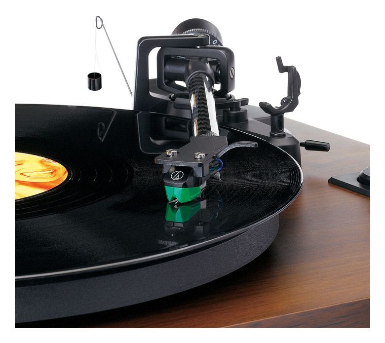 LS-600 Audio-Plattenspieler mit Riemenantrieb  (Schwarz, Holz) 