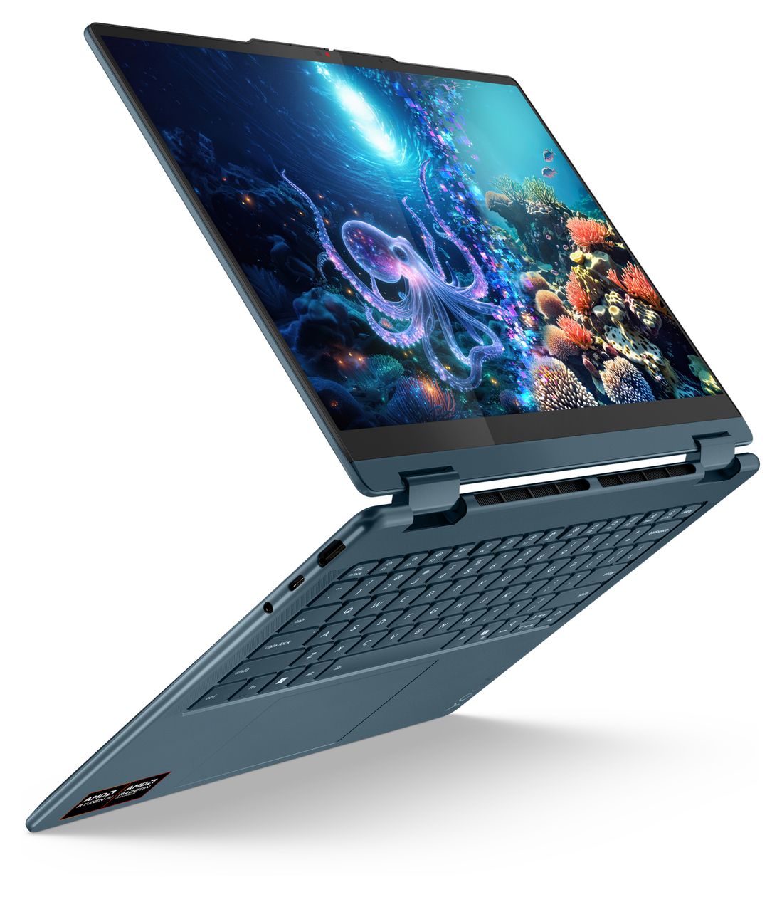 Yoga 7 2-in-1 14AKP10 WUXGA Notebook 35,6 cm (14 Zoll) Touchscreen 16 GB RAM 512 GB SSD Windows 11 Home AMD Ryzen 5  (Türkis) 