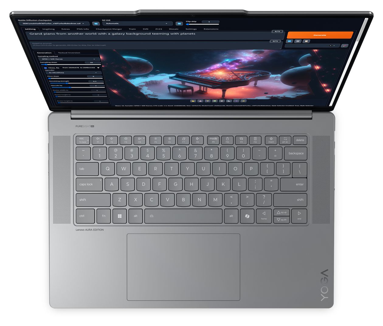 Yoga Slim 7 15ILL9 2K Ultra HD Notebook 38,9 cm (15.3 Zoll) 2880 x 1800 Pixel 16 GB Ram 1 TB SSD Windows 11 Home Intel Core Ultra 7 max. 4,8 GHz intern  (Grau) 