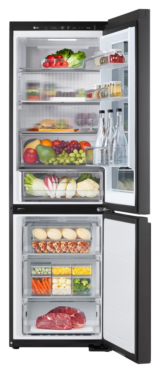 GBG5160CEV 239 l / 110 l Kühl-Gefrierkombi freistehend NoFrost 172 kWh Jahr  (Schwarz) 